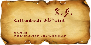 Kaltenbach Jácint névjegykártya